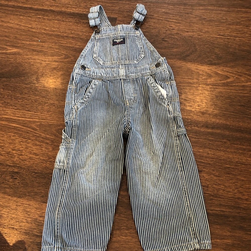 Oshkosh bgosh striped overalls 24m